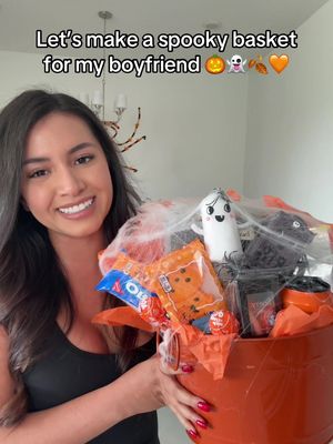 I hope he loves it 🎃❤️ #spookybasket #bf #spookyseason #spooky #boobasket 