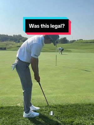 If this is legal, it has to be one of the best trick shots in golf ⛳️  #golf #golfer #golftok #fyp #golftiktok 