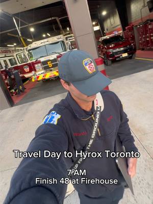 Travel day. Finishing up my 48 at the firehouse and heading to Toronto for another hyrox weekend. #hyrox #hybridathlete #travel #firefighter #toronto 