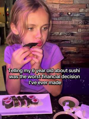 Raw fish > happy meals in our house 🙄 
