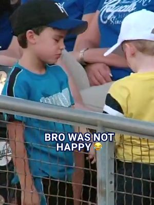 Little bro did NOT want to share 😂 #fdsn #MLB #royals