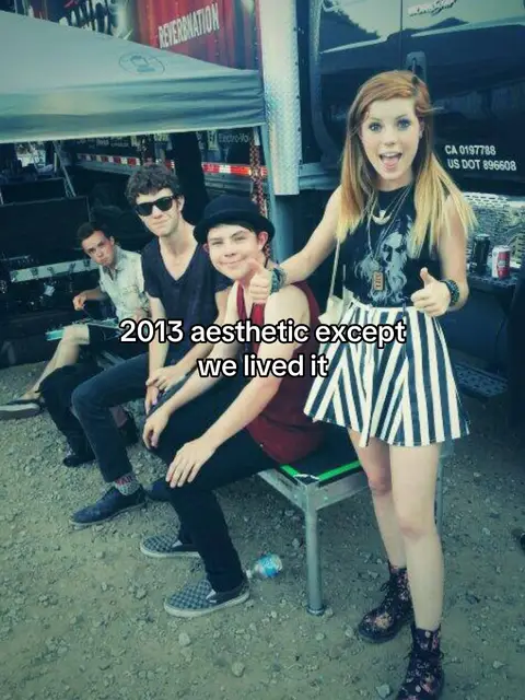 jean vests, leather jackets, patterns and creepers. TAKES ME BACK #echosmith #2013aesthetic #2013 #coolkids 