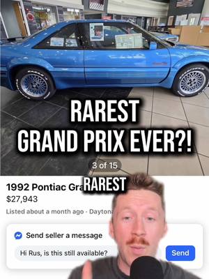 One of the rarest Pontiac Grand Prix’s is for sale 😳 #cars #carsoftiktok #cartok 
