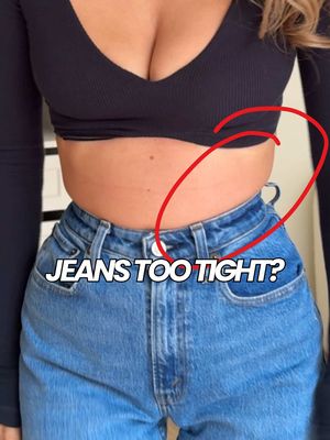 Bodies change 👏 how to make tight jeans FIT ✨ #jeans #fashiontip #ukfashion 