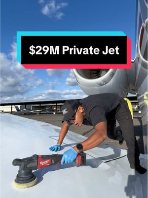 $9000/HOUR Detailing Private Jets  #aircraftdetailing #detailing 