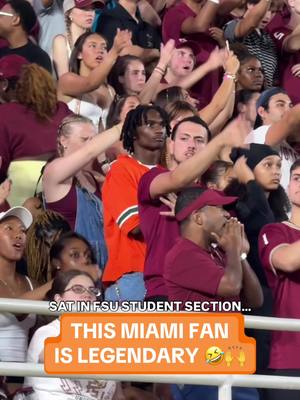 He’s a REAL ONE. All about THE U 😁🙌 #football #CollegeFootball #miamihurricanes #floridastate #rivalry