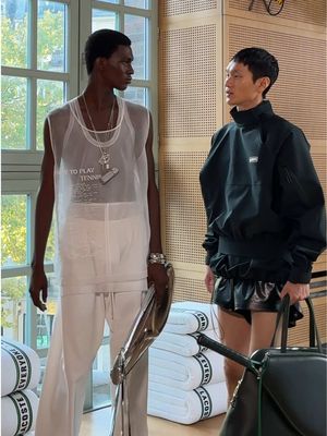 Pre-show compliments hit different. #LacosteSS26 #TikTokFashion #FashionWeek 