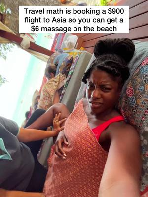Memories of Thailand 🇹🇭… Because did you even go to Southeast Asia if you didn’t get twisted up like a pretzel in the name of self-care?!😝 I’ve spent a total of over three months in the country and massages were pretty much a daily ritual (and guilty pleasure) for me. From traditional Thai massage with stretches and energy-line pressure (my absolute fave😍), to soothing oil, aromatherapy, or herbal massages, there’s a style for everyone. And if you’re not a fan of fully body massages, foot massages are perfect after a day of exploring. Prices are super reasonable: Thai massages range from about $6-15 USD/hour (250–500 THB), depending on the location and how bougie the parlor is. Just make sure to communicate your preferred pressure, mention any injuries, and avoid eating heavy meals beforehand! Have you ever done this? Would you ever do this? 📍Koh Samui, Thailand #kohsamui #thailand #traveltiktok #fyp 