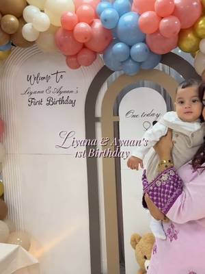Ayaan and Liyana’s 1st Birthday 🧸🤍✨ Can’t believe my little boy and gorgeous neice are one ma’sha’allah 🥹 May allah swt protect my babies and give them a long healthy life insha’allah 💞 