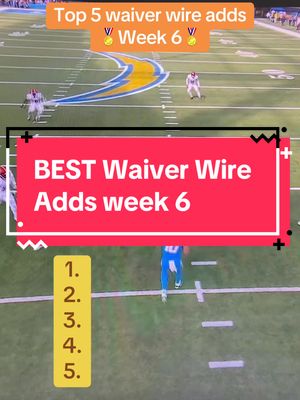 BEST waiver wire adds before week 6 #nfl #fantasyfootball 