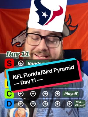 The NFL Florida/Bird Pyramid: Day 11 #acshear #nflfilter #nflchallenge #walterpicks 