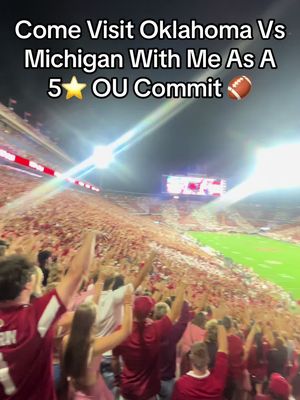 Come Visit Oklahoma Vs Michigan As A 5 ⭐️ Oklahoma Commit🏈!!! #jakekreulclassic #d1 #highschoolfootball #ou #oklahomafootball 