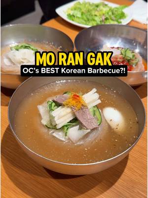 FINALLY went to THE OC kbbq institution!!! Mo Ran Gak is THAT girl and every time I go to OC people ask me to review this spot!  They’ve got two locations: the OG location in Garden Grove and the newer one in Fullerton! I went to the Fullerton location, which I believe has more ample parking!! Parking was easy for us on a Sunday night.  Highly recommend the non-marinated or marinated combos, plus the mul nangmyun (Korean cold noodles)!! Or, just get the Nangmyun + galbi combo!! That sounds AMAZING to me lol.  #orangecounty #oceats #koreanbbq #kbbq   #koreanfood #naengmyeon #gardengrove #losangelesfood 