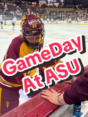 Behind the scenes filming with CCM at ASU this weekend #collegehockey #hockeygame #arizonastate #behindthescenes 