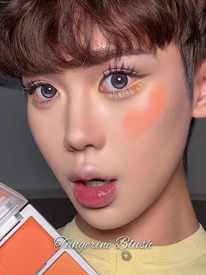 𝓣𝓪𝓷𝓰𝓮𝓻𝓲𝓷𝓮 𝓑𝓵𝓾𝓼𝓱 🍊🎀  @Painted Tangelo blush duo  #tangerineblush#blush#makeup#painted 