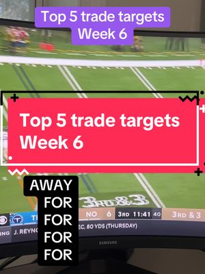 Top 5 trade targets before week 6 #nflfootball #nfl #fantasyfootball 