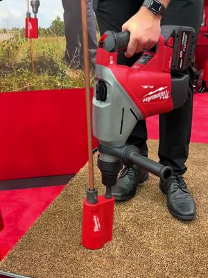 Enhanced Safety. Maintains Rod Integrity. NEW. SDS Max Side Load Ground Rod Driver. #UtilityExpo #MilwaukeeTool #NothingButHeavyDuty
