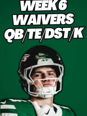 Week 6 Fantasy Football Streamers - TE/QB/DST/Kicker #fyp #nfl #fantasyfootballadvice #fantasyfootball #waiverwire #waiverwirepickups #streamers #waivers #foryou