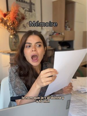 Ma mémoire est sélective 😂 #humourfrancais #drole #femme #memoire #relatable 