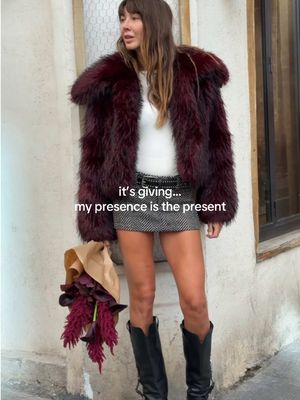 Main character energy >>> @Estelle Pigault. Link in bio to shop the Moonlight Glam Faux Fur Jacket. #furjacket #freepeople #outfitideas #holidayoutfit #fallfashion 