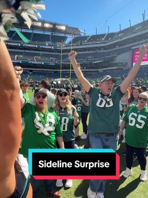 Pretty cool, huh? #eagles #nfl #sidelinesurprise 