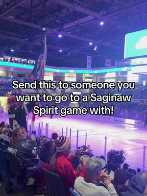 Send this to someone you want to go to a Spirit game with!! See you Saturday Spirit fans🦅 #saginawspirit #hockey #saginaw #michigan #hockeytiktoks 