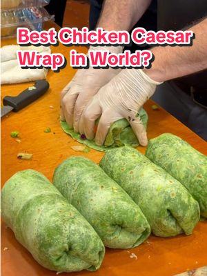 Trying the famous chopped chicken caesar wrap from Vinny’s Cafe in Boca Raton Florida  🎥 clip cred: @mary malek  #sandwich ##wrap##chickencaesarwrap