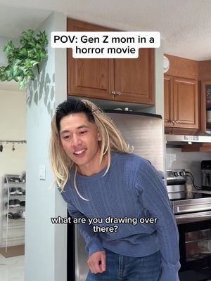 Gen Z mom in a horror movie 🤣 #pov #comedy #genz #halloween #horrormovie 