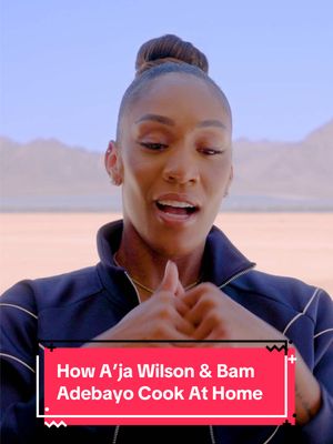 She was a fresh food girl and he was a leftover type of guy… name a more iconic duo. 🥗🍝 #AjaWilson #BamAdebayo #WNBA #FuelLike #WomensHealth 