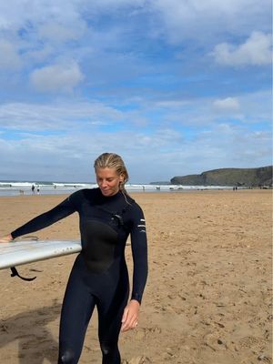 Surfing is thirsty work #surf #surfer #surfergirl #cornwall 