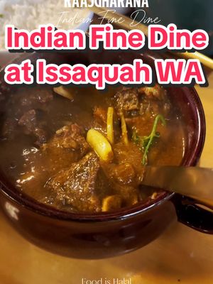 We went to a classy Indian fine dine in Issaquah — RaajGharana 👑 📍 Address: 6130 E Lake Sammamish Pkwy SE A, Issaquah, WA 98029 food here is Halal — chicken is machine-slaughtered, while goat and lamb are Zabiha Here’s what we tried 👇 🍢 Makhmali Chicken Kabab 🥩 Mutton Galouti Kabab 🍛 Champaran Goat Curry 🍯 Jalebi with Rabri The place is huge, with a beautiful royal ambiance that truly lives up to its name! Follow @seattle.halal.foodie for the latest Halal food discoveries across Washington 🌟 #RajGharana #IssaquahEats #SeattleHalal #seattlerestaurant #IndianFineDining      