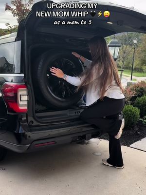 Nothing ever goes as planned 😂🤪 but I’m loving my new mom mobile and this little upgrade 🤭🖤 #momcar #fordexpeditionmax #momof5 #blackwheels #carupgrade 