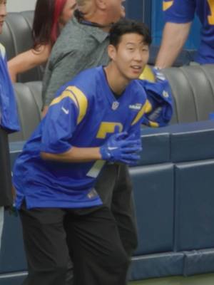 Son Heung-min, confirmed big time football guy. #nfl #micdup #larams