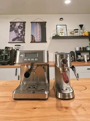 The 2 best budget friendly machines?  #casabrews #espressomachine #coffeetok #coffeeathome #espressotiktok 