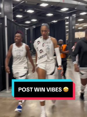 POST WIN VIBES WITH THE @Las Vegas Aces 🤩 #WNBAFinals #ajawilson #MVP #WNBA #gamewinner
