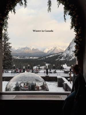 Winter at Fairmont Banff Springs ❄️  #traveltok #traveltiktok #luxuryhotel #winterwonderland 