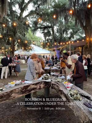 Bourbon & Bluegrass – November 8 | 5:00 PM to 8:00 PM 🥃🎶 Join us for an evening at Middleton Place for the Second Annual Bourbon & Bluegrass, the Foundation’s signature fundraising event of the year. Enjoy an atmosphere of good food & live music.  Enter through the historic avenue of oaks and be greeted by Chef Bill Green with his open-fire oyster roast. Inside the Pavilion, enjoy Lowcountry-inspired small plates, signature bourbon cocktails, and live music from The Bluestone Ramblers. Your attendance helps preserve the gardens and, more importantly, supports educational programs that reach students and visitors throughout the Lowcountry. 🎟️ Your ticket includes: • Open-fire oysters & storytelling with Chef Bill Green • Signature bourbon cocktails and open bar • Tastings from leading distillers • Lowcountry food stations with Chef Marvin Ross of Peculiar Pig Farms • Dessert bar featuring treats made with Middleton Place honey 🍯 • Live bluegrass music and a silent auction with unique experiences Bring your friends and enjoy a memorable evening under the oaks