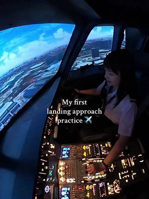 Sharing my first landing approach practice. 🙇🏻‍♀️ #femalepilot #studentpilot #pilot 