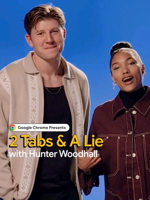 Two of these tabs are in Hunter Woodhall's Chrome browser. Can Tara Davis-Woodhall spot which one we made up? 🔍 #WhatsInMyTabs @Tara @Hunter Woodhall