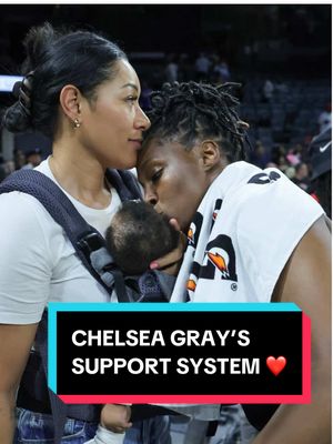The support system behind Chelsea Gray 🙌 Gray’s wife and son have been a driving force behind her success in the WNBA Finals presented by YouTubeTV. Chelsea Gray and the @Las Vegas Aces lead the best of 7 series against the Phoenix Mercury, 3-0! #WNBA #lasvegasaces