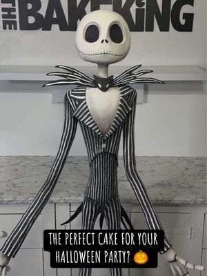 Every Halloween party needs a life size Jack Skellington CAKE??🍰  . . . . #cake #halloween #art #jackskellington #cakedecorating 