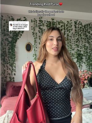 Replying to @gabby  I love my red bag so much ♥️ me and her forever #tiktokshop #redshoulderbag #purseforschool #college #school 