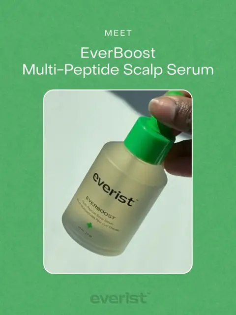 One of our most-requested launches is finally here. Meet EverBoost, your new scalp essential. Powered by three potent peptides, post-biotics and caffeine, it’s designed to support brittle, dry, and thinning hair from the root up. With EverBoost, you’re good to grow. 🌱 Available now on our site, link in bio. 🧬 *Proven to activate 12 different genes associated with hair growth 💆‍♀️ Supports a healthy scalp microbiome 💧 Soothing & hydrating 🔬 Dermatologist-developed & tested ⚖️ pH balanced 💚 Vegan & cruelty-free *Based on an in-vitro gene expression study