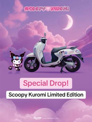 Scoopy Kuromi Limited Edition is here! 💜🖤 Siapa yang udah ga sabar bawa pulang? Cung dulu 👆 Langsung meluncur ke dealer Honda terdekat ya BroSis! #Kuromicore