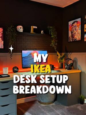 Just the basics of my IKEA desk setup 👇  Simple, clean, and affordable 💸 Save this for your next setup glow-up 🔥 #IkeaDeskSetup #DeskGlowUp #MinimalDeskSetup #WorkspaceInspo #IkeaHacks