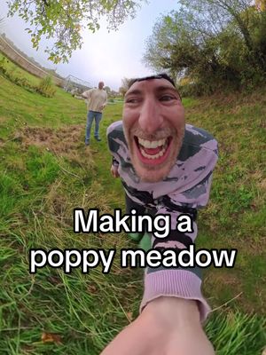 Anthony helped me sow some poppy seeds 