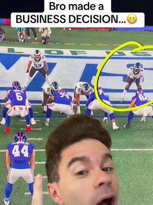 That man did not want that smoke at all 😬 #giants #eagles #nfl #nflfootball #thursdaynightfootball 