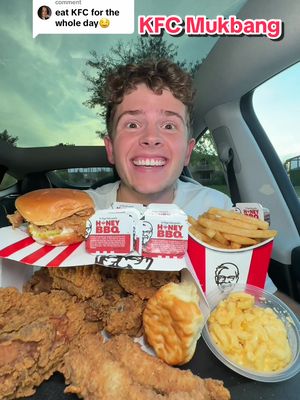 Replying to @🖤 Ɠ R Ɑ Ƈ Ӏ 🖤 Honey BBQ sauce all over my…. #mukbang #KFC #KFC_Partner #foodreview #thefoodguy @KFC 