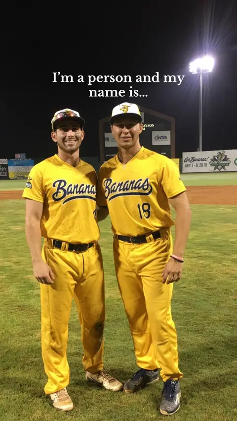 The first picture is of @Tanner Thomas and I from our inaugural summer with @thesavbananas back in 2019. 7 Years of ball later, here we are meeting again as leaders of our own respected squads about to battle it out on the biggest stage. This weekend is going to be absolutely wild so make sure to tune in on Saturday. Grateful for the journey with my brother and can’t wait to compete for the crown in the greatest show in sports!🙌  All Glory to God🙏⚡️ @theofficialfirefighters @The Party Animals  #baseball #bananaball #playoffs #xybca #fyp 
