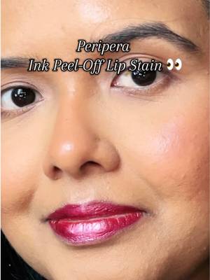 tell me this doesn’t look like main character lips 😭💋 hydrating, long-lasting & transfer-proof…..  she’s THAT girl. @Peripera @cliocosmetics_global  #peelplayslay #peripera #InkPeelOffLipStain #kbeauty #koreanlipstain 